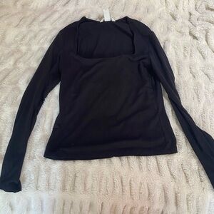 H&M Classic Black Long Sleeve Blouse